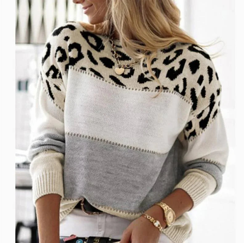 Cheyenne – Suéter Casual con Diseño de Leopardo