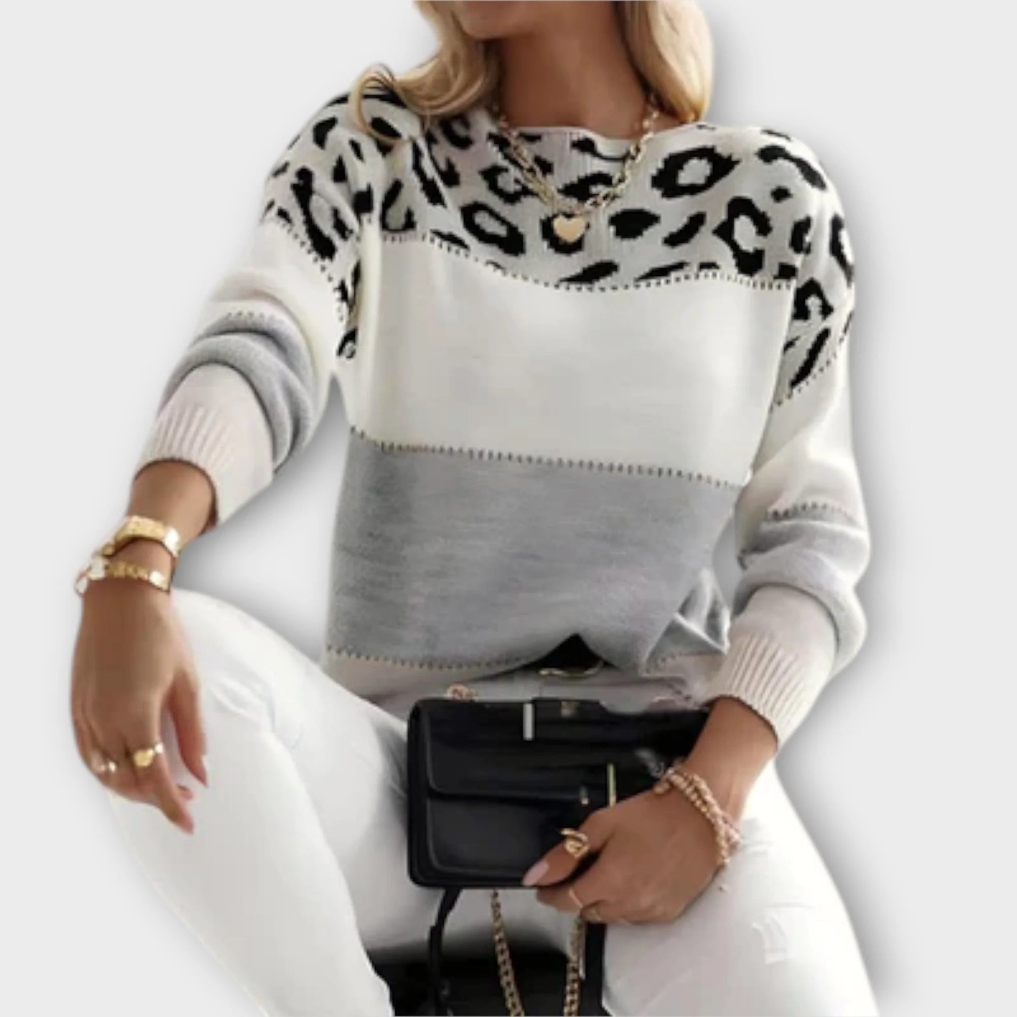 Cheyenne – Suéter Casual con Diseño de Leopardo
