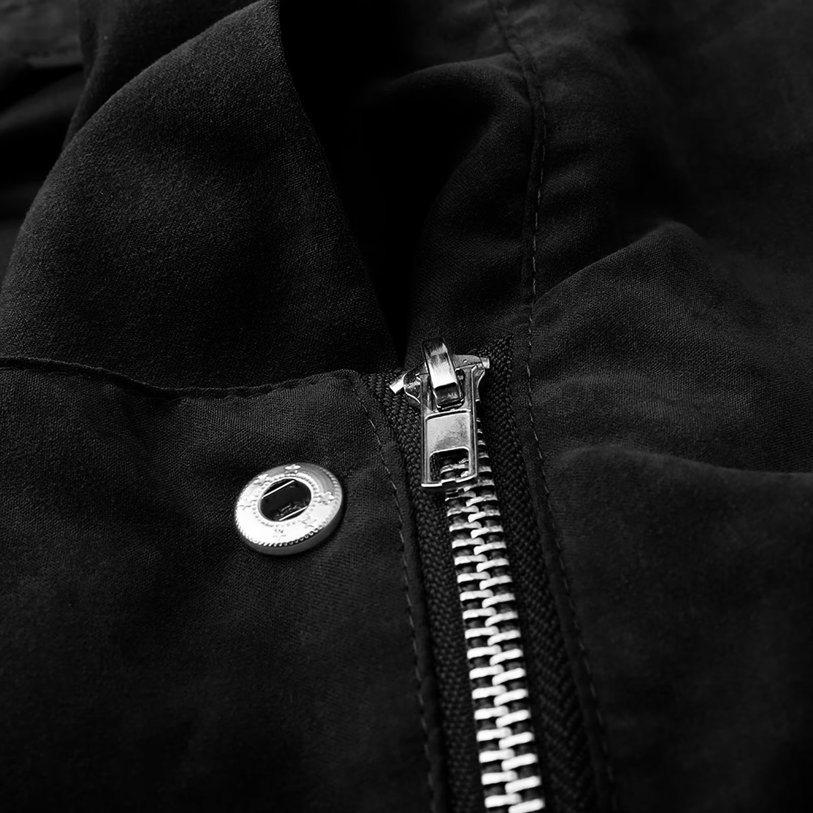 Olyvenn Chaqueta Corta con Zíper de Cuero