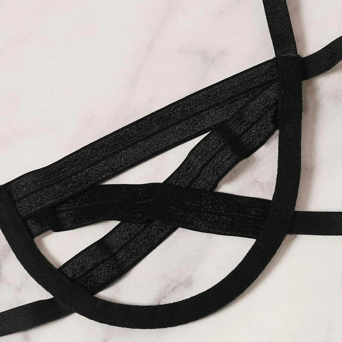 Amnesia Bondage Sexy Lingerie Set – Women's Bra and Thong