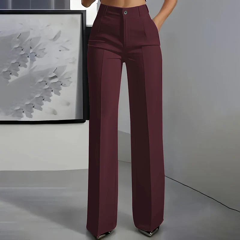 Sofia – Pantalón de Vestir de Cintura Alta para Mujer