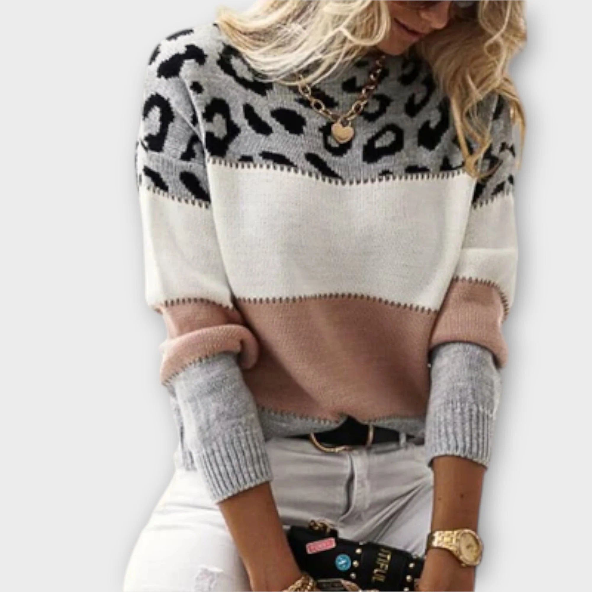 Cheyenne – Suéter Casual con Diseño de Leopardo